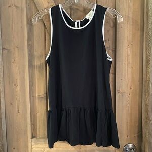 KATE SPADE Women's Black Sleeveless Bow Neck Ruffle
Night/PJ Shirt Medium